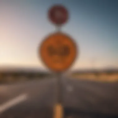 A road sign indicating the age limit for driving