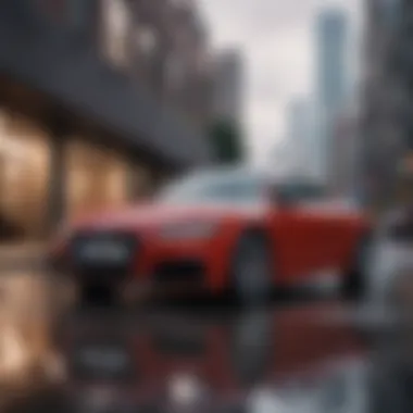 Luxury Sports Car and Insurance Considerations Luxury sports car parked in a modern setting