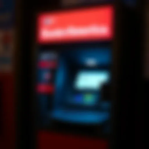 A Bank of America ATM with check cashing feature highlighted