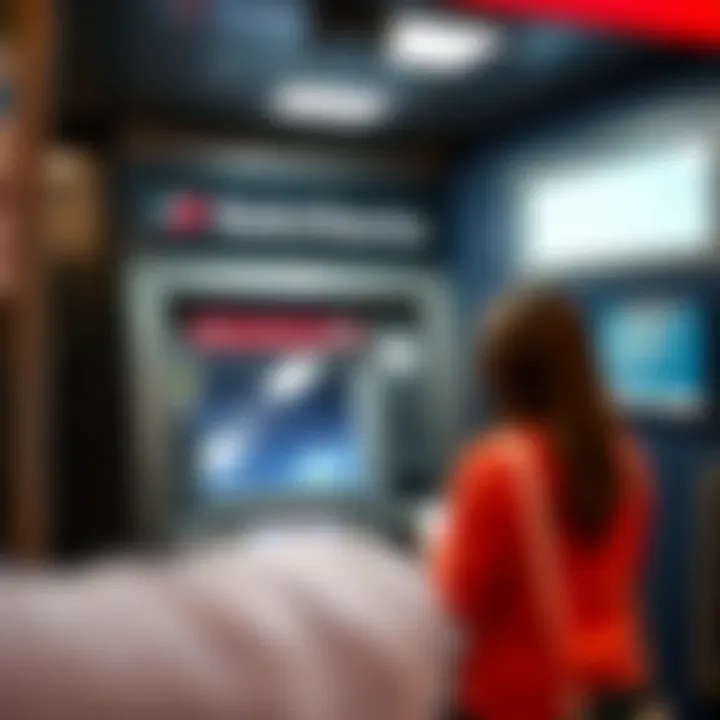 User-friendly interface of Bank of America ATM for check cashing