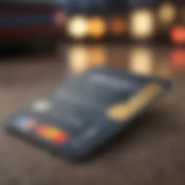 Credit card showcasing international travel benefits