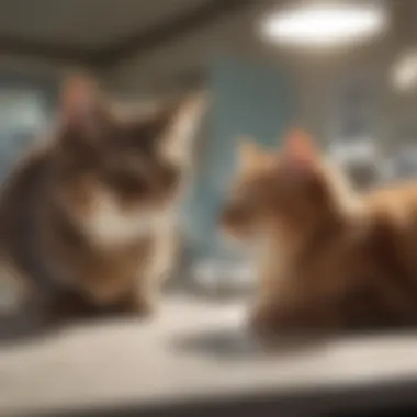 Veterinary Care for Cats A cat receiving care at a veterinary clinic