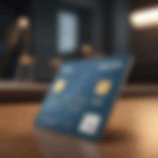 Close-up of a credit card on a desk