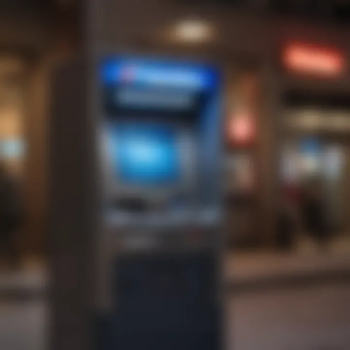 Security features of a Capital One ATM highlighted