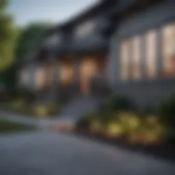 A modern house exterior showcasing curb appeal.