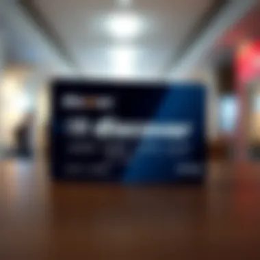 Visual representation of the Discover credit card for students, showcasing its design.