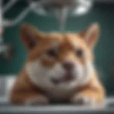 Precision in Veterinary Surgery Veterinarian performing surgery on an animal