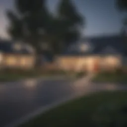 A serene suburban neighborhood with houses