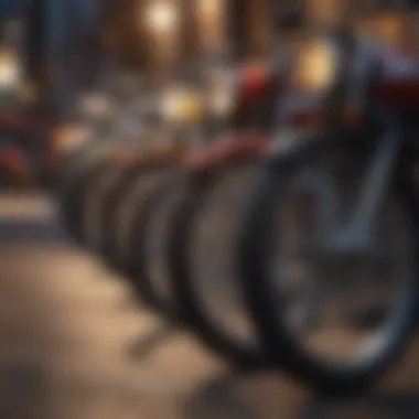 A collection of bikes known for lower insurance rates lined up together.