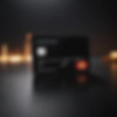 The Essence of Exclusivity Elegant black credit card on a reflective surface