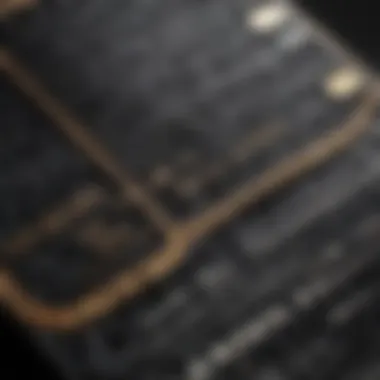 Close-up of a luxurious black credit card with intricate details