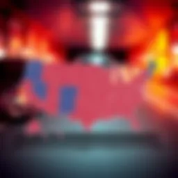 Map showing varying car insurance rates across U.S. states