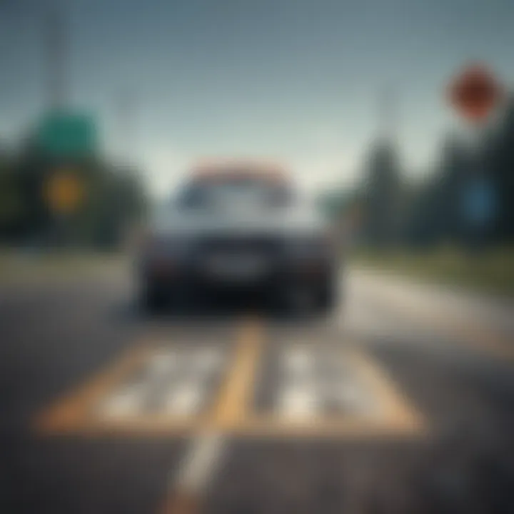 Road signs depicting safe driving practices