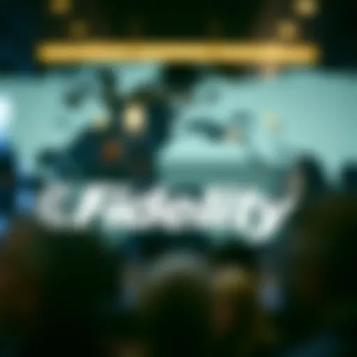 Fidelity logo with currency symbols
