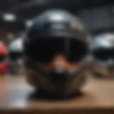 Diverse selection of motorcycle helmets on display