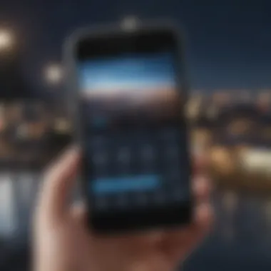 Innovative Flight Search Interface A smartphone displaying a flight search application interface