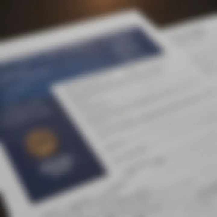 Close-up of Global Entry application form