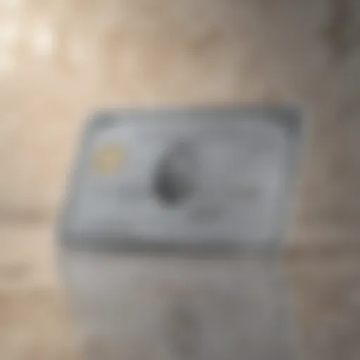 Elegant display of the Platinum American Express Card on a marble surface