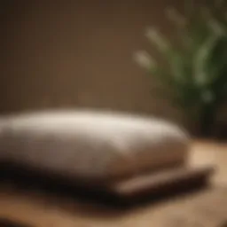 Acupuncture needles arranged on a tranquil treatment table.