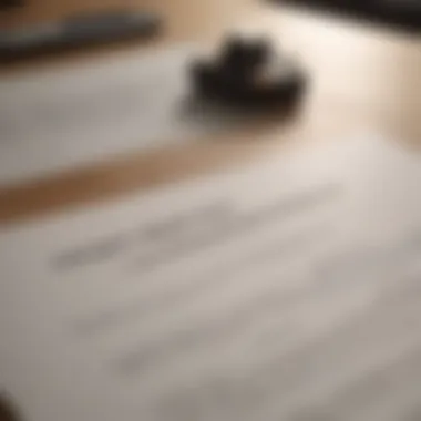 A close-up of a lease agreement document on a desk.