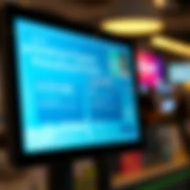 A digital screen displaying promotional offers for Amex travel redemption