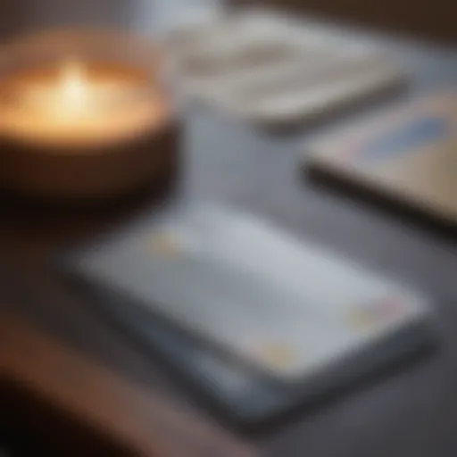 Credit card with airline miles branding on a table