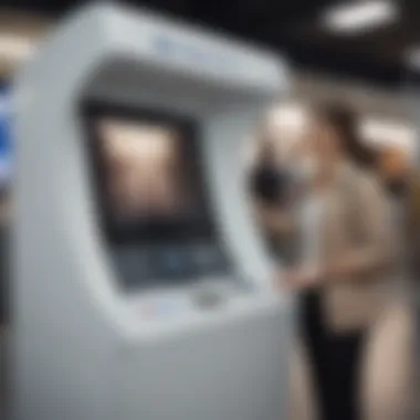 A sleek Global Entry kiosk with a user-friendly interface.