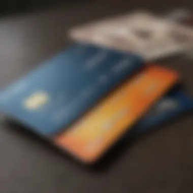 An array of credit cards illustrating different features and benefits.