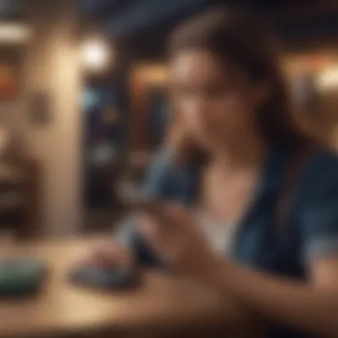 Traveler reviewing insurance details on a smartphone