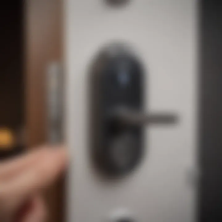 User-friendly interface of a fingerprint door lock