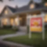 A house with a 'For Sale' sign in front, symbolizing refinancing opportunities.