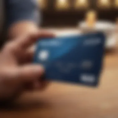 Traveler enjoying perks from credit cards