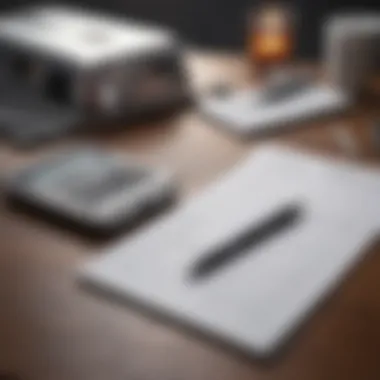 A calculator and notebook on a table with a pen, symbolizing financial planning.