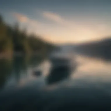 A serene view of a boat on calm waters, emphasizing the tranquility of boat rental experiences.