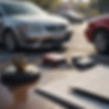 Understanding Legal Implications in Car Accident Claims A visual representation of legal documents and considerations.