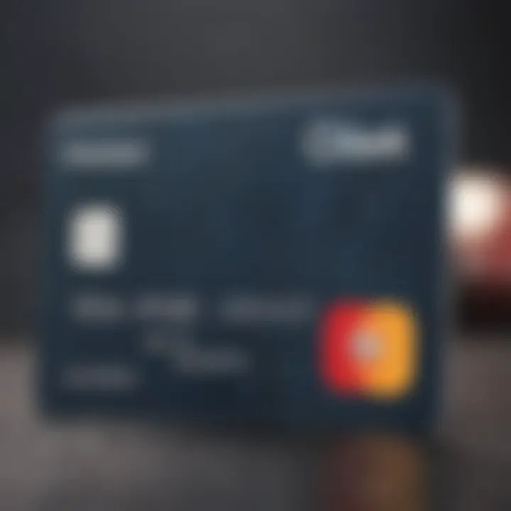 A close-up view of a Citibank Visa card highlighting its sleek design and features.