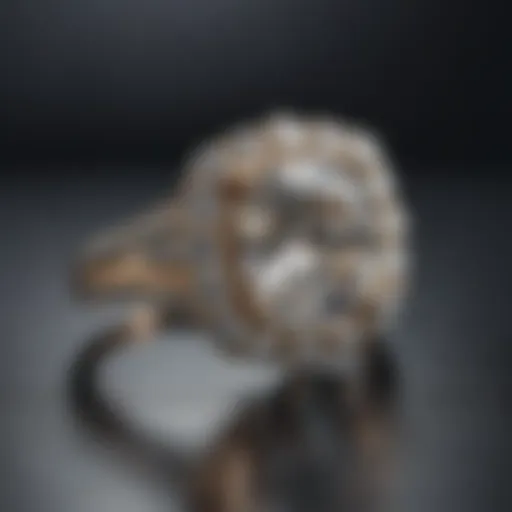 An elegant diamond ring showcasing its brilliance