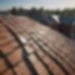 Hail damage on a roof