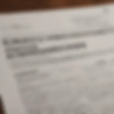 Homeowners Insurance Coverage Document A detailed view of a homeowners insurance policy document highlighting coverage sections.