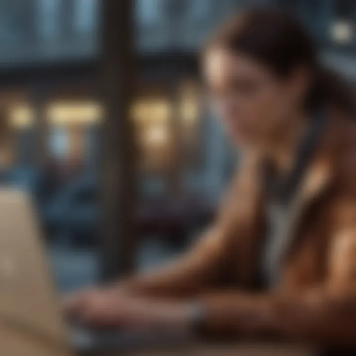 Traveler reviewing insurance options on a laptop