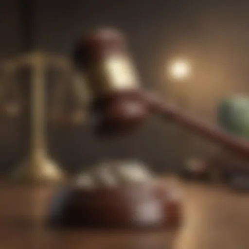 A gavel symbolizing legal proceedings related to license suspension