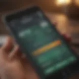 Smartphone displaying mobile cash back app interface