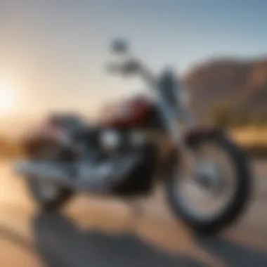 A motorcycle parked under a sunny sky, symbolizing freedom and protection