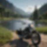 Motorcycle parked in a scenic Washington landscape