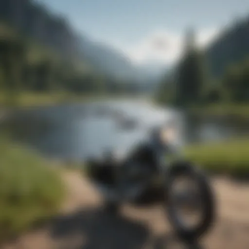 Motorcycle parked in a scenic Washington landscape