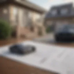 A visual representation of rental properties and insurance documents