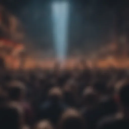 A vibrant concert crowd enjoying a live performance