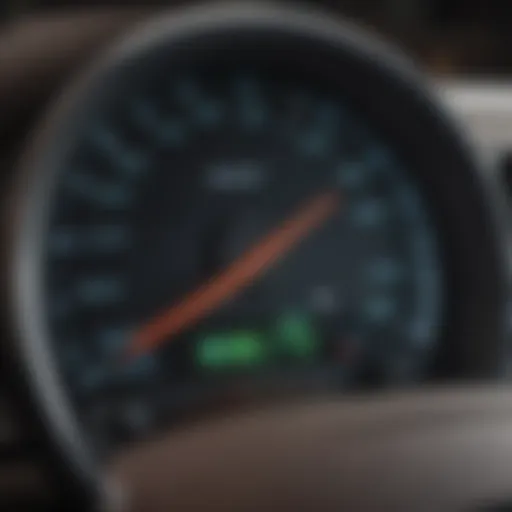 Illustration of a car with a digital speedometer displaying telematics data