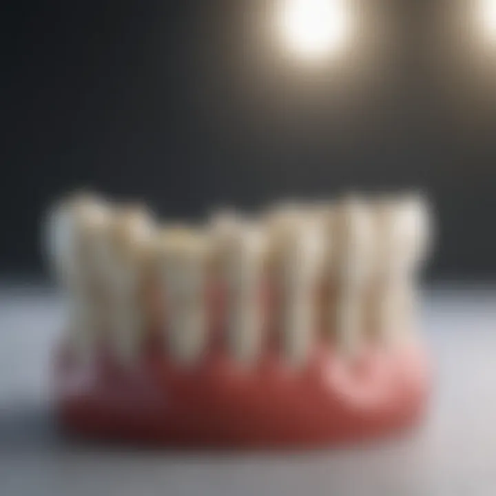 A close-up view of various dental crown materials