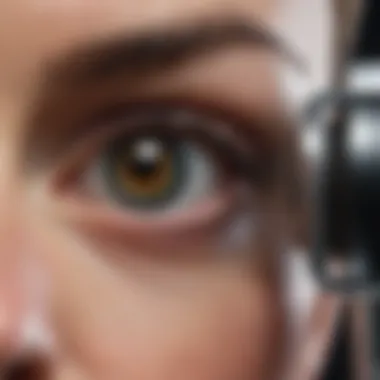 A close-up view of laser eye surgery equipment highlighting precision technology.